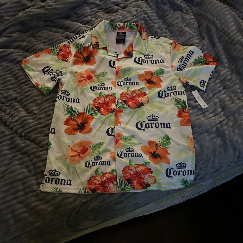 Corona Tropical Print Men's Shirt